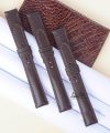Dây da bê nhập khẩu cao cấp, dây đồng hồ da thật handmade CO101