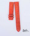Dây đồng hồ da đà điểu Nam Phi màu đỏ cam OS106