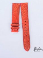 Dây Đồng Hồ Da Đà Điểu Nam Phi Màu Đỏ Cam