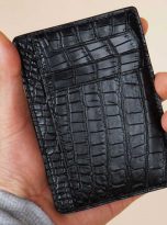 Ví đựng card da cá sấu Handmade màu đen