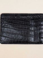 Ví đựng card da cá sấu Handmade màu đen