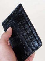 Ví đựng card da cá sấu Handmade màu đen