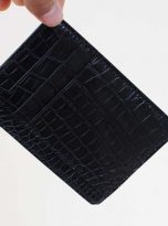Ví đựng card da cá sấu Handmade màu đen