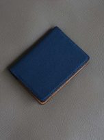 Ví đựng card da bê Epsom nhập khẩu màu xanh rêu