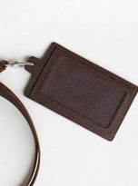 Bao thẻ nhân viên da Epsom Handmade màu nâu Chocolate