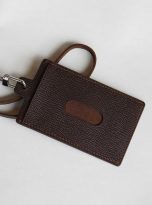 Bao thẻ nhân viên da Epsom Handmade màu nâu Chocolate