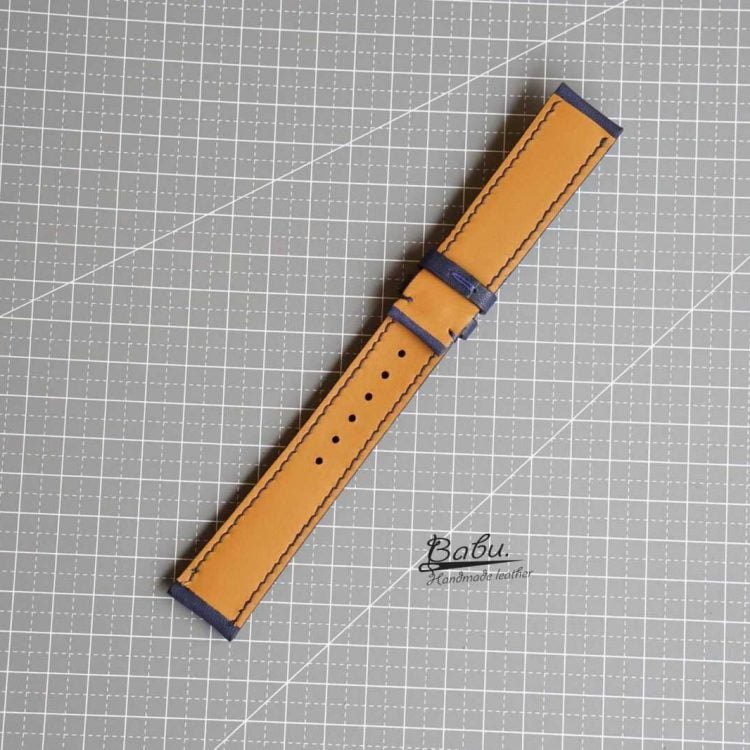 Dây đồng hồ da bê Nappa nhập khẩu màu đen CO110