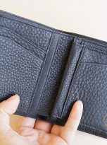 Ví Da Bò Vân Hạt Phối Da Cá Sấu. Ví Nam Dáng Đứng Màu Đen M001