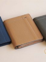 Ví Da Bò Vân Hạt Màu Nâu. Ví Da Bò Nam Dáng Đứng M004