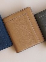 Ví Da Bò Vân Hạt Màu Xanh Navy. Ví Da Bò Nam Dáng Đứng M006