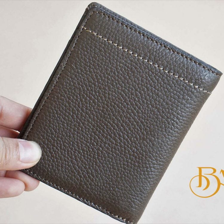 Ví Da Bò Vân Hạt Màu Nâu. Ví Da Bò Nam Dáng Đứng M004