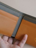 Ví Da Bò Nhập Khẩu Màu Ghi. Ví Da Bò Nam Dáng Ngang M007