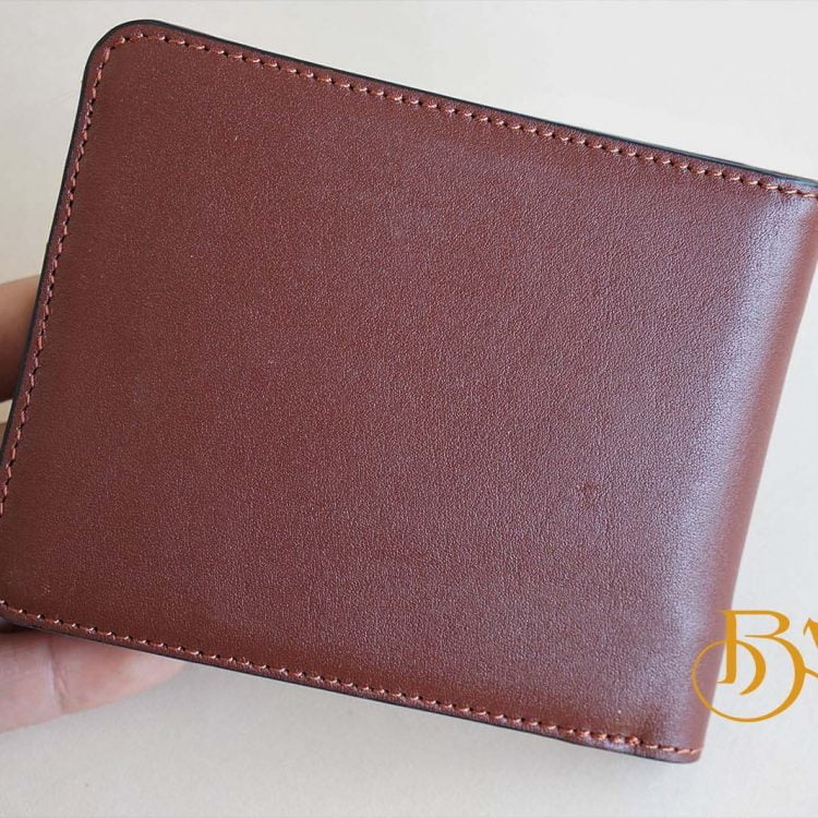 Ví Da Bò Nhập Khẩu Màu Nâu Đỏ. Ví Da Bò Nam Dáng Ngang M008