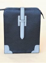 Túi Da Bò Đeo Chéo Màu Đen. Túi Xách Công Sở Nam Da Thật M018