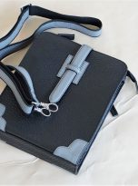 Túi Da Bò Đeo Chéo Màu Đen. Túi Xách Công Sở Nam Da Thật M018