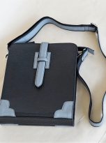 Túi Da Bò Đeo Chéo Màu Đen. Túi Xách Công Sở Nam Da Thật M018