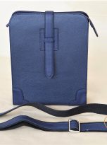 Túi Da Bò Đeo Chéo Màu Xanh Navy. Túi Xách Công Sở Nam Da Thật M021