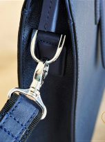 Túi Da Bò Đeo Chéo Màu Xanh Navy. Túi Xách Công Sở Nam Da Thật M021