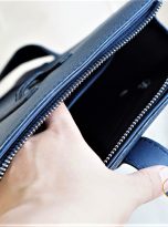 Túi Da Bò Đeo Chéo Màu Xanh Navy. Túi Xách Công Sở Nam Da Thật M021