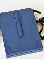 Túi Da Bò Đeo Chéo Màu Xanh Navy. Túi Xách Công Sở Nam Da Thật M021