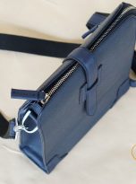 Túi Da Bò Đeo Chéo Màu Xanh Navy. Túi Xách Công Sở Nam Da Thật M021