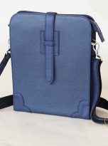 Túi Da Bò Đeo Chéo Màu Xanh Navy. Túi Xách Công Sở Nam Da Thật M021