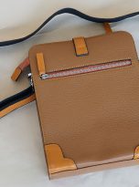 Túi Da Bò Đeo Chéo Màu Nâu Vàng. Túi Xách Công Sở Nam Da Thật M022