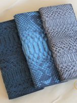 Ví Dài Da Trăn Nhập Khẩu. Ví Dài Da Thật Màu Xám Ghi M030