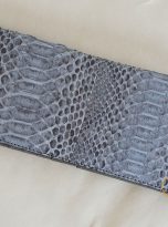 Ví Dài Da Trăn Nhập Khẩu. Ví Dài Da Thật Màu Xám Ghi M030