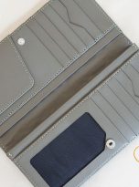 Ví Dài Da Trăn Nhập Khẩu. Ví Dài Da Thật Màu Xám Ghi M030