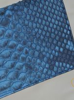 Ví Dài Da Trăn Nhập Khẩu. Ví Dài Da Thật Màu Xanh M028