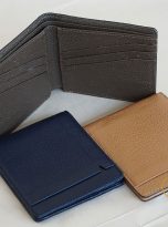 Ví Da Bò Vân Hạt Màu Nâu. Ví Da Bò Nam Dáng Ngang M032