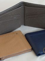 Ví Da Bò Vân Hạt Màu Nâu Vàng. Ví Da Bò Nam Dáng Ngang M034