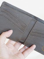 Ví Da Bò Vân Hạt Màu Nâu. Ví Da Bò Nam Dáng Ngang M032