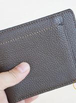 Ví Da Bò Vân Hạt Màu Nâu. Ví Da Bò Nam Dáng Ngang M032