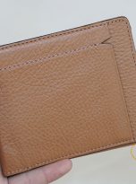 Ví Da Bò Vân Hạt Màu Nâu Vàng. Ví Da Bò Nam Dáng Ngang M034