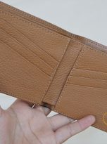 Ví Da Bò Vân Hạt Màu Nâu Vàng. Ví Da Bò Nam Dáng Ngang M034