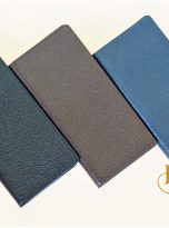 Ví Da Bò Epsom Màu Xanh Navy. Ví Nam Da Thật Dáng Dài M038