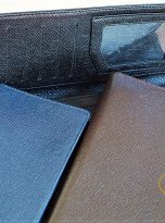 Ví Da Bò Epsom Màu Nâu. Ví Nam Da Thật Dáng Dài M039