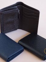 Ví Da Bò Epsom Màu Nâu. Ví Nam Da Thật Dáng Đứng M041