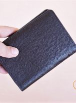 Ví Da Bò Epsom Màu Nâu. Ví Nam Da Thật Dáng Đứng M041