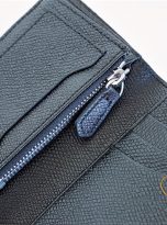 Ví Da Bò Epsom Màu Đen. Ví Nam Da Thật Dáng Đứng M042