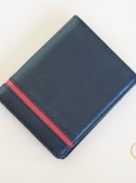 Ví Da Bò Nhập Khẩu Màu Đen Phối Đỏ. Ví Nam Da Thật Dáng Đứng M045