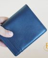 Ví Da Bò Nhập Khẩu Màu Xanh Navy. Ví Nam Da Thật Dáng Đứng M048