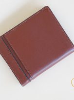 Ví Da Bò Nhập Khẩu Màu Nâu. Ví Nam Da Thật Dáng Đứng M050