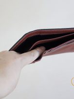 Ví Da Bò Nhập Khẩu Màu Nâu. Ví Nam Da Thật Dáng Đứng M050