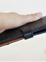 Ví Dài Da Trăn Nhập Khẩu. Ví Dài Da Thật Màu Đen M060