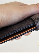 Ví Dài Da Trăn Nhập Khẩu. Ví Dài Da Thật Màu Nâu M061