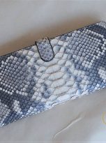 Ví Dài Da Trăn Nhập Khẩu. Ví Dài Da Thật Màu Trắng M062