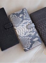 Ví Dài Da Trăn Nhập Khẩu. Ví Dài Da Thật Màu Trắng M062